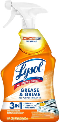 Lysol Pro Kitchen Spray Cleaner and Degreaser, Citrus Scent, 22 Fl oz