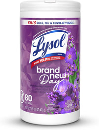 Lysol Disinfecting Wipes, All Purpose Cleaner, Multi Surface Antibacterial Cleaning Wipes, Lavender & Cotton Blossom Scent, 80 Count
