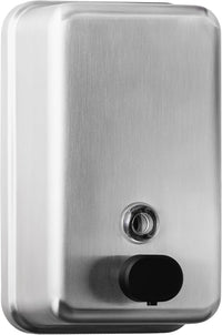 Commercial Soap Dispenser Wall Mount (37oz), Heavy Duty, Stainless Steel Manual Soap Dispenser