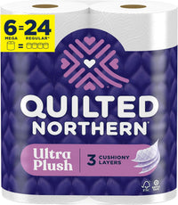 Quilted Northern Ultra Plush Toilet Paper, 6 Mega Rolls