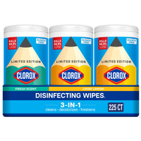 Clorox Disinfecting Cleaning Wipes Back to School Variety Pack, 75 Count Each, Pack of 3