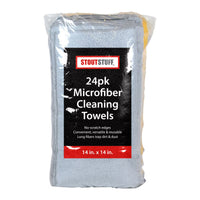 Stout Stuff Microfiber Cleaning Towels, 24 Count Multicolor